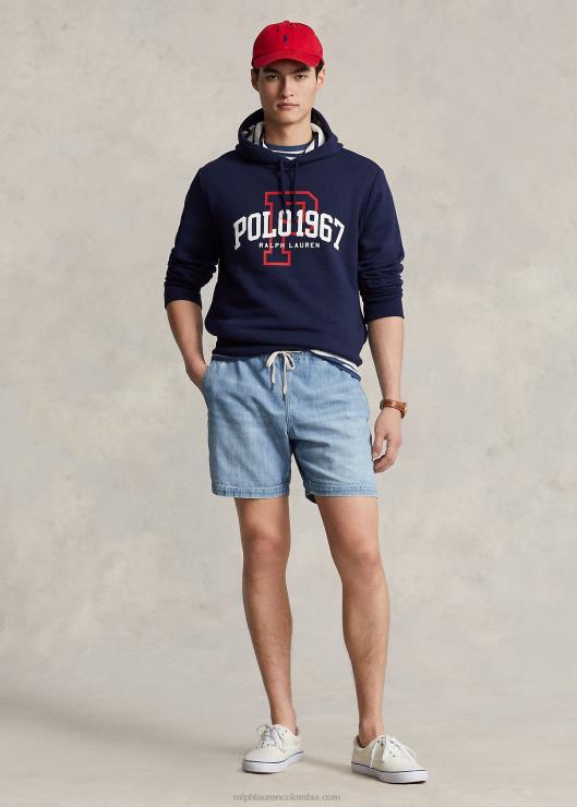 sudadera con capucha y logo hombres marina de crucero Ralph Lauren 2XR2V8590