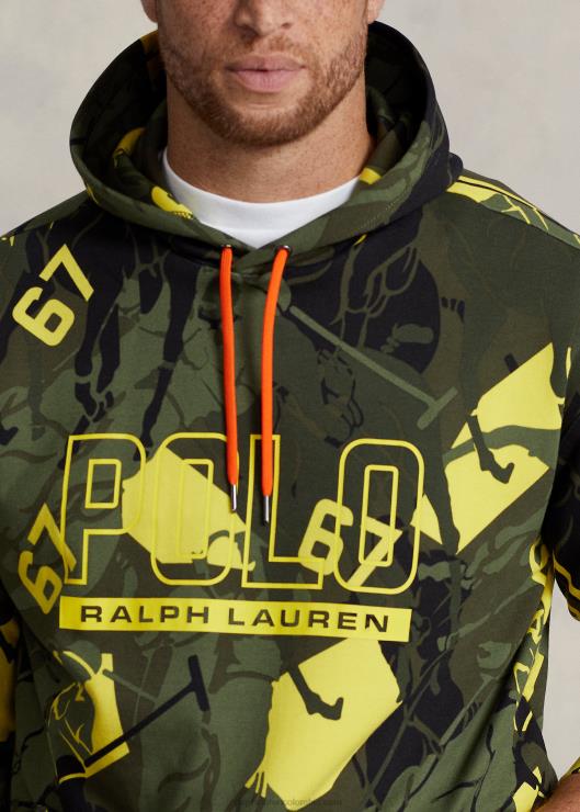 sudadera con capucha y logo pony hombres camuflaje cumbre Ralph Lauren 2XR2V1802