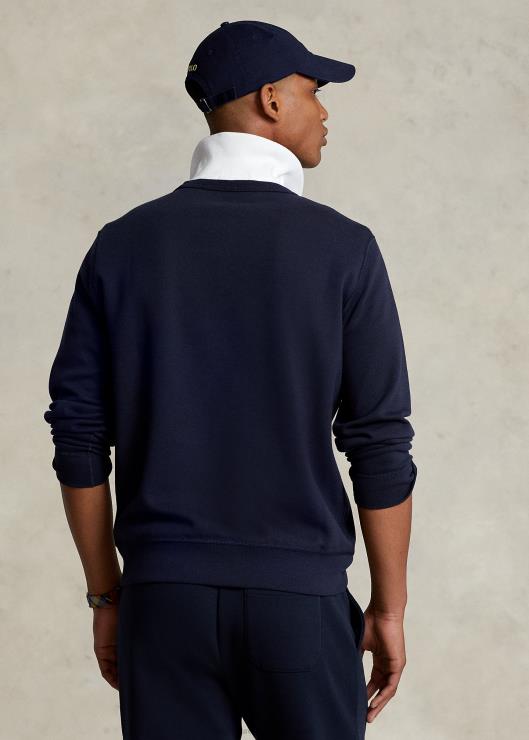 sudadera de punto doble hombres aviador de la marina Ralph Lauren 2XR2V867