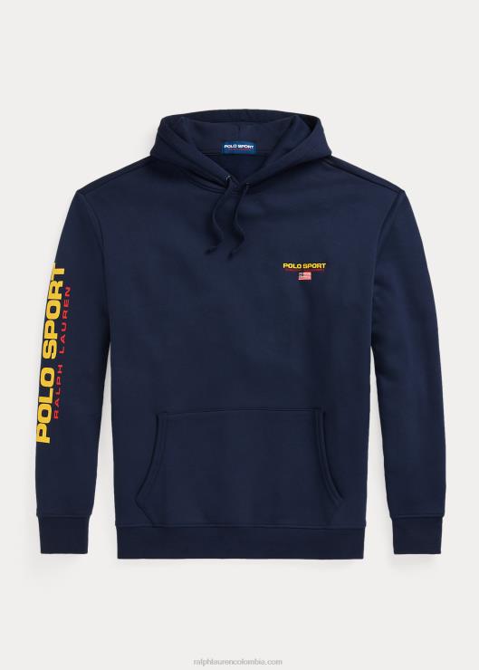 sudadera polar con capucha deportiva hombres marina de crucero Ralph Lauren 2XR2V1900
