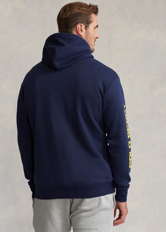 sudadera polar con capucha deportiva hombres marina de crucero Ralph Lauren 2XR2V1900