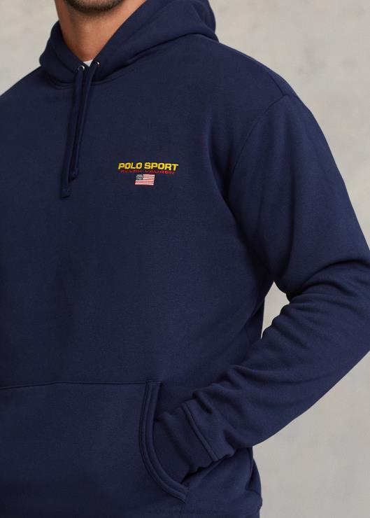 sudadera polar con capucha deportiva hombres marina de crucero Ralph Lauren 2XR2V1900