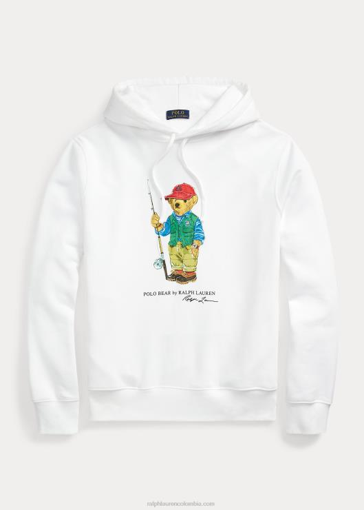 sudadera polar con osito polo hombres oso pescador blanco Ralph Lauren 2XR2V1107
