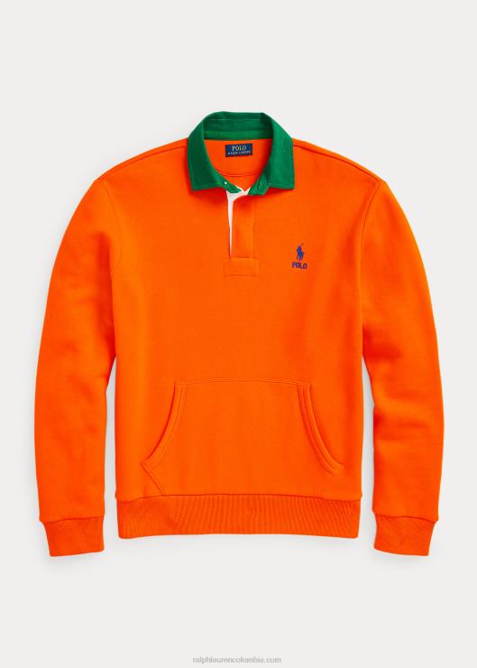 sudadera rugby con cuello en contraste hombres vela naranja Ralph Lauren 2XR2V8530