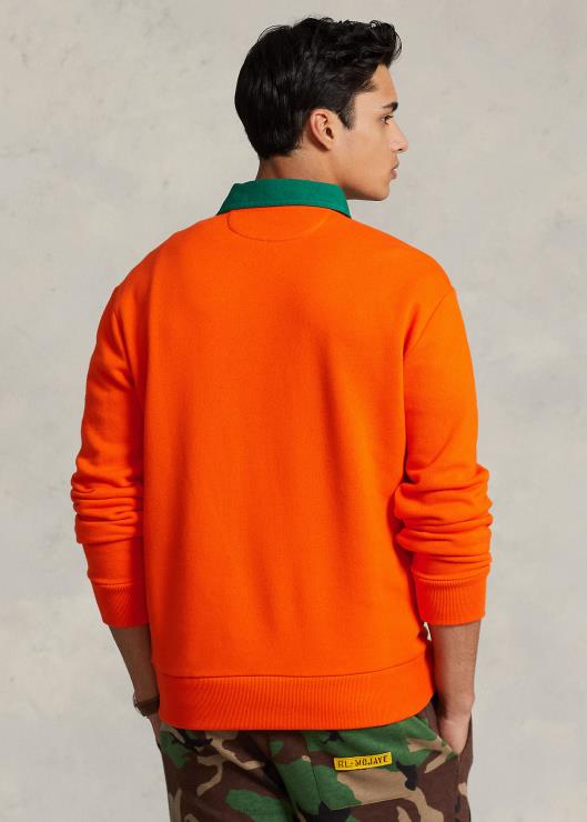 sudadera rugby con cuello en contraste hombres vela naranja Ralph Lauren 2XR2V8530