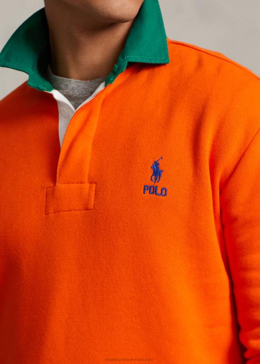 sudadera rugby con cuello en contraste hombres vela naranja Ralph Lauren 2XR2V8530