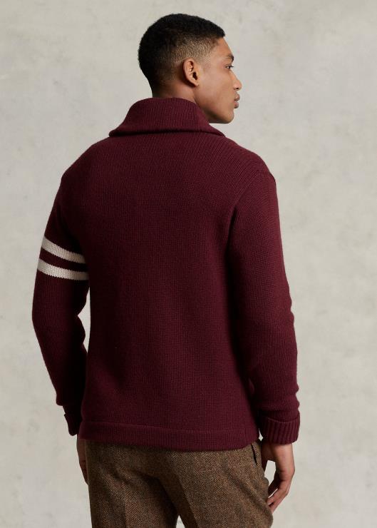 cárdigan con cuello chal de la colección morehouse hombres rubí rico Ralph Lauren 2XR2V1279