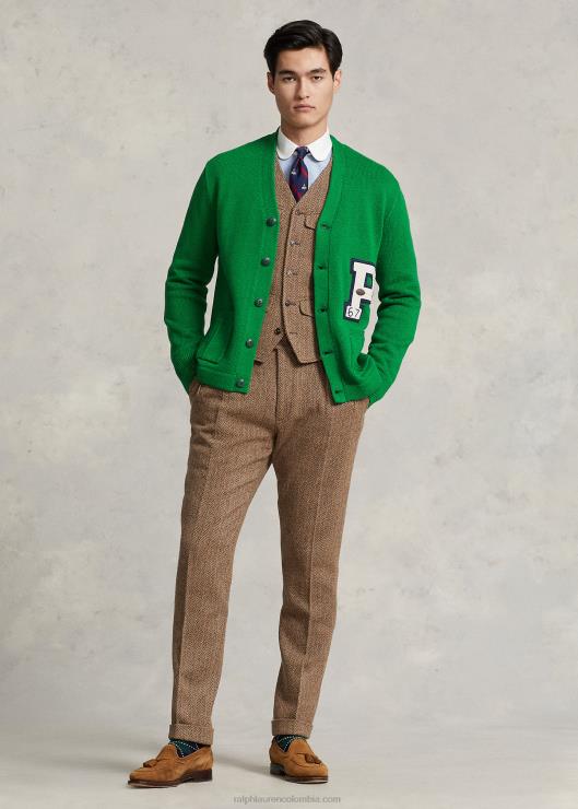 cárdigan de algodón con letras hombres nuevo bosque multi Ralph Lauren 2XR2V8520