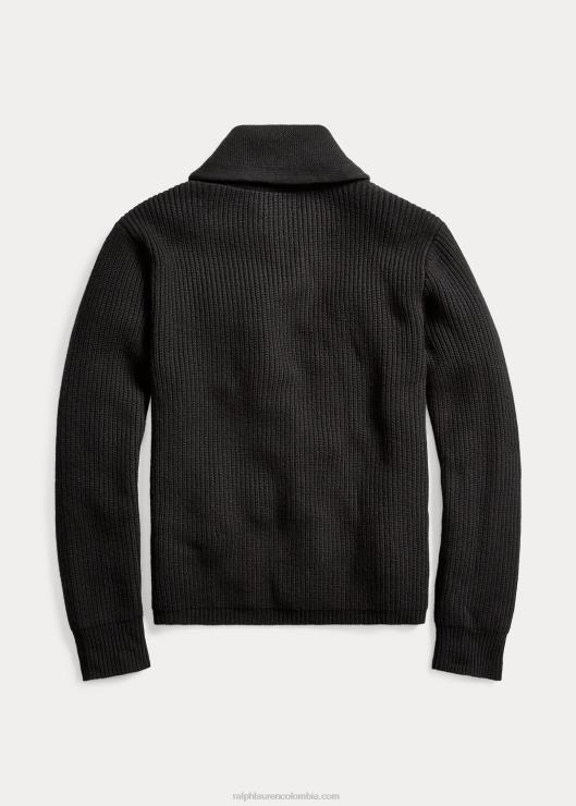 cárdigan de cachemir con cuello esmoquin hombres negro Ralph Lauren 2XR2V1783