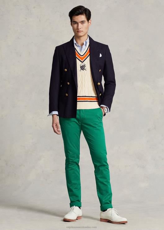 chaleco de críquet con escudo hombres crema multi Ralph Lauren 2XR2V897