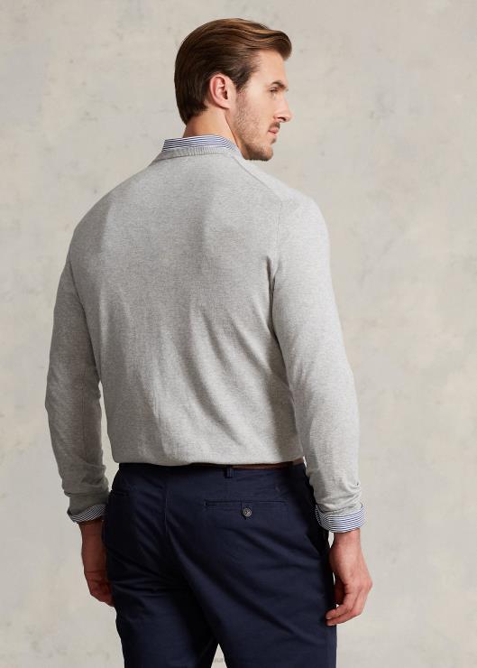 jersey de algodón con cuello de pico hombres y sobre brezo Ralph Lauren 2XR2V1316