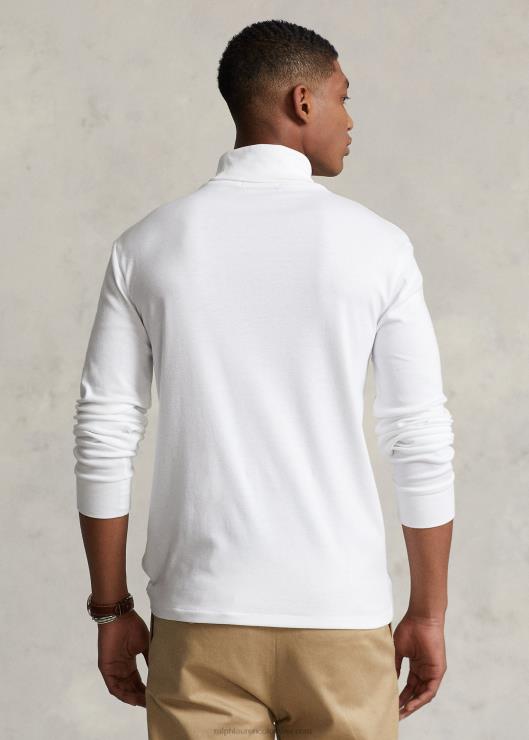 jersey de cuello alto de canalé hombres blanco Ralph Lauren 2XR2V8639