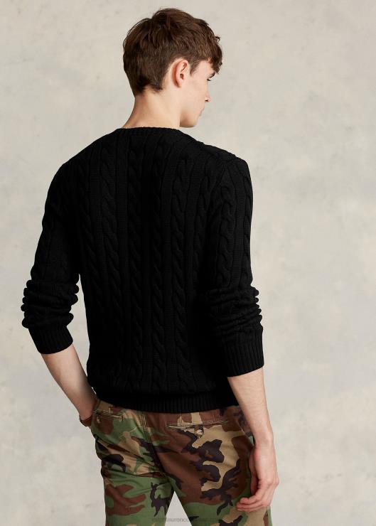 jersey de ochos de algodón hombres negro Ralph Lauren 2XR2V8415