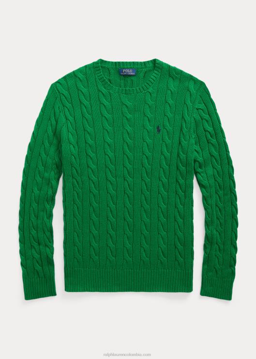 jersey de ochos de algodón hombres verde deportivo Ralph Lauren 2XR2V8411