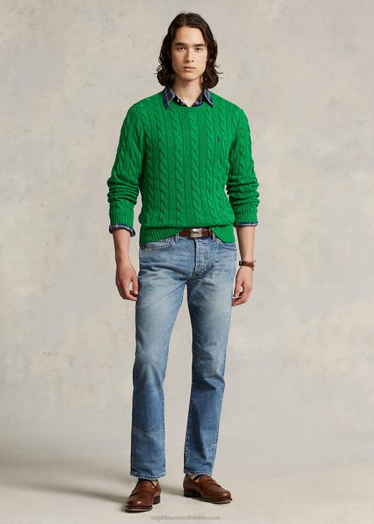 jersey de ochos de algodón hombres verde deportivo Ralph Lauren 2XR2V8411