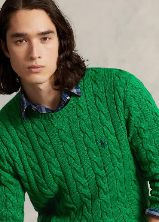 jersey de ochos de algodón hombres verde deportivo Ralph Lauren 2XR2V8411