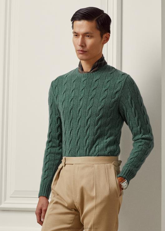 jersey de ochos de cachemir hombres mezcla azul isla Ralph Lauren 2XR2V82