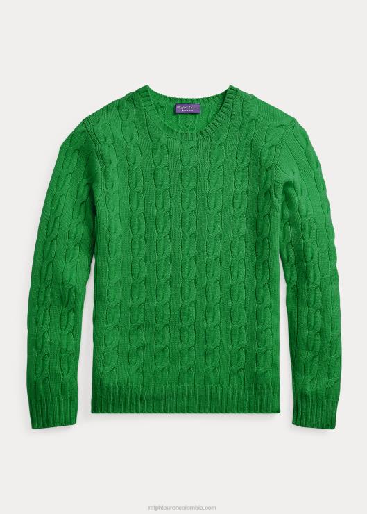 jersey de ochos de cachemir hombres verde náutico Ralph Lauren 2XR2V77