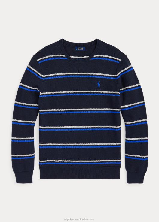 jersey de punto de malla a rayas hombres combo azul marino Ralph Lauren 2XR2V548
