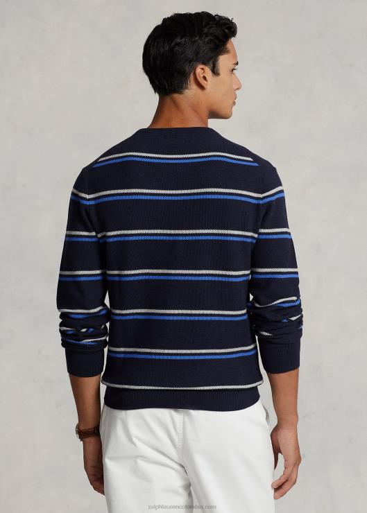 jersey de punto de malla a rayas hombres combo azul marino Ralph Lauren 2XR2V548