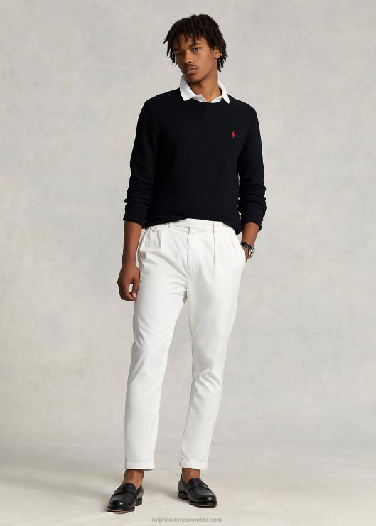 jersey de punto de malla con cuello redondo hombres negro Ralph Lauren 2XR2V671