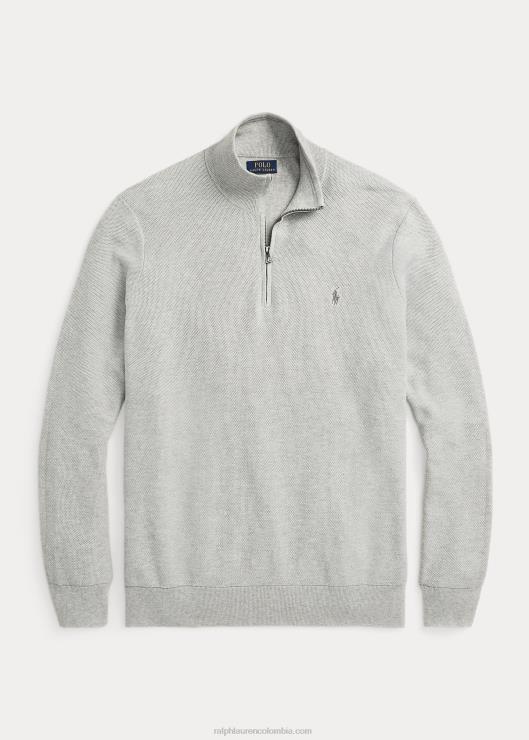 jersey de punto de malla de algodón con media cremallera hombres y sobre brezo Ralph Lauren 2XR2V1915
