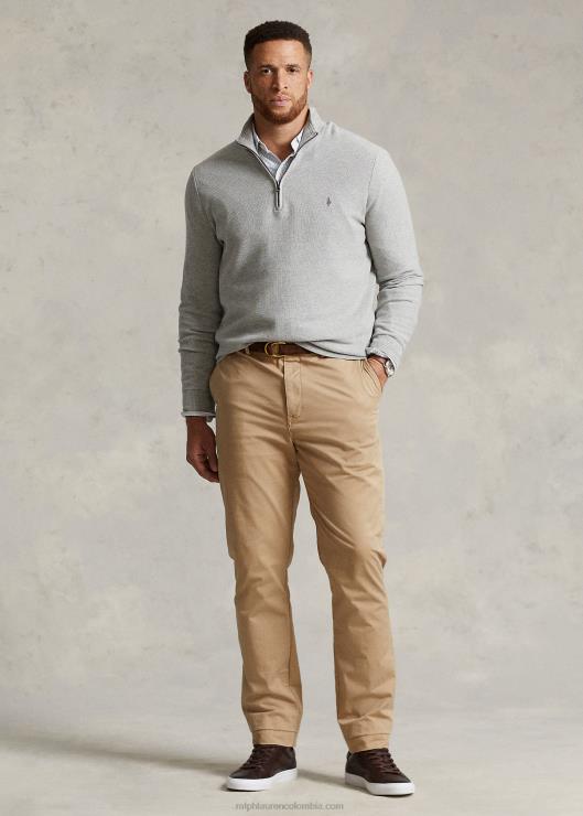 jersey de punto de malla de algodón con media cremallera hombres y sobre brezo Ralph Lauren 2XR2V1915