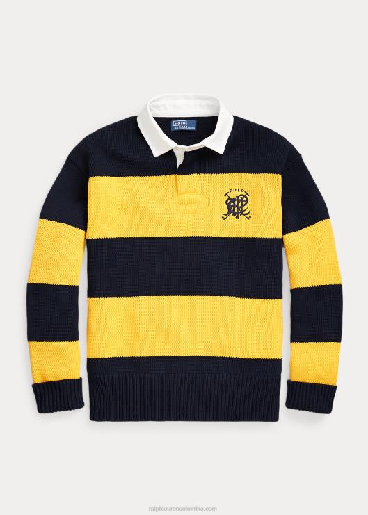 jersey de rugby a rayas con escudo hombres azul marino multi Ralph Lauren 2XR2V8483