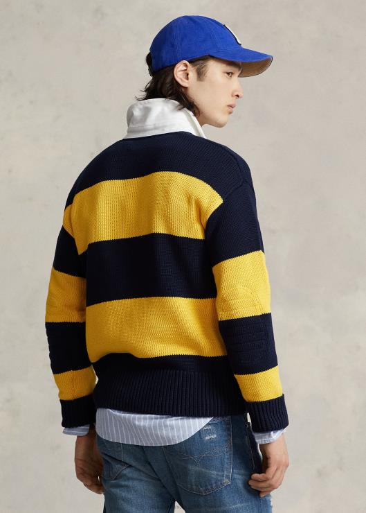 jersey de rugby a rayas con escudo hombres azul marino multi Ralph Lauren 2XR2V8483