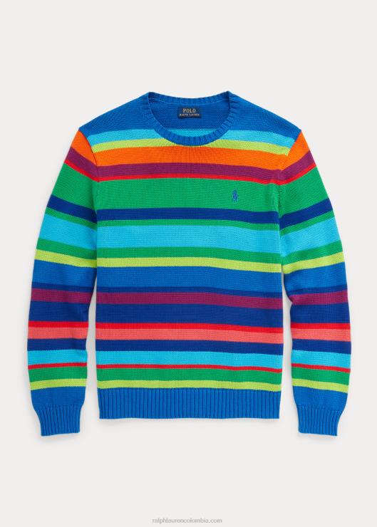 suéter a rayas con cuello redondo hombresRalph Lauren 2XR2V888