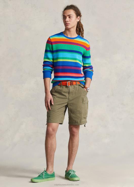 suéter a rayas con cuello redondo hombresRalph Lauren 2XR2V888