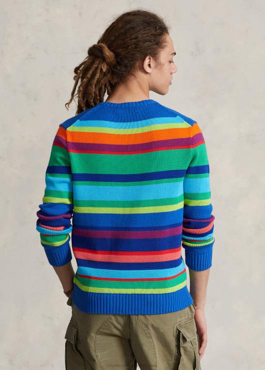 suéter a rayas con cuello redondo hombresRalph Lauren 2XR2V888