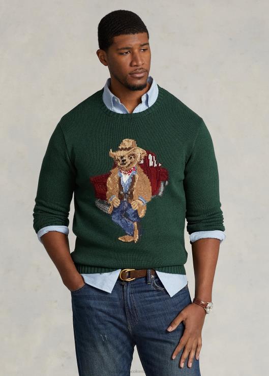 suéter con osito de polo hombres brezo del bosque nuevo Ralph Lauren 2XR2V1650