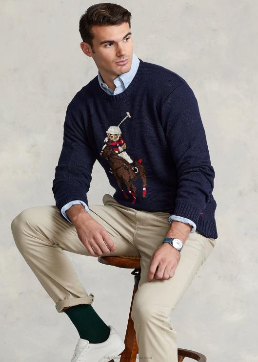 suéter de osito polo y pony grande hombres Armada Ralph Lauren 2XR2V1683