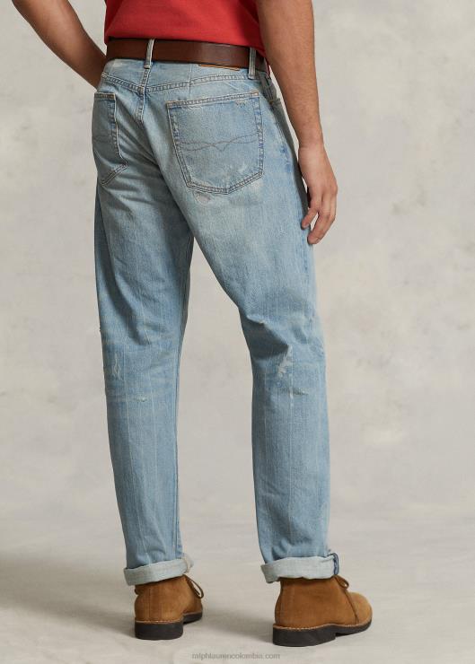 jeans desgastados de corte clásico vintage hombres luz de Buckbrook Ralph Lauren 2XR2V491