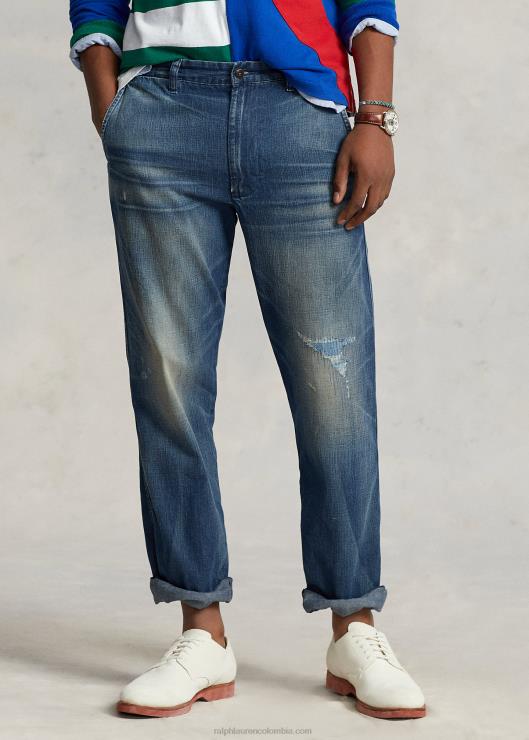 jeans salinger de corte recto con efecto envejecido hombres cresta Ralph Lauren 2XR2V118