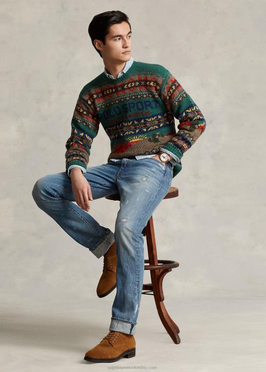 vaqueros varick slim rectos desgastados hombres buckbrooke Ralph Lauren 2XR2V135