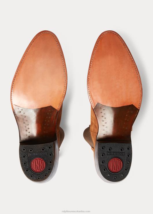 botín chelsea de ante con vista sencilla hombres luz java Ralph Lauren 2XR2V2134