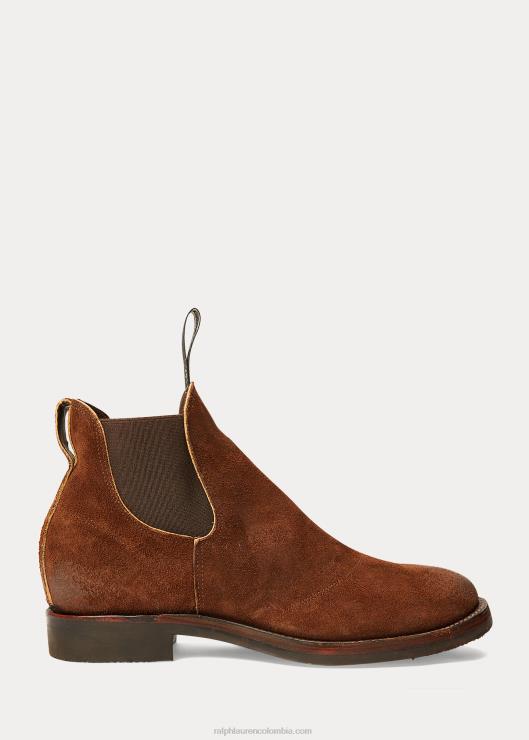 bota chelsea de ante hombres marrón Ralph Lauren 2XR2V2131