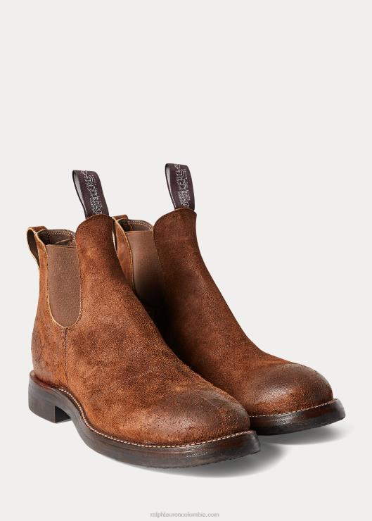 bota chelsea de ante hombres marrón Ralph Lauren 2XR2V2131