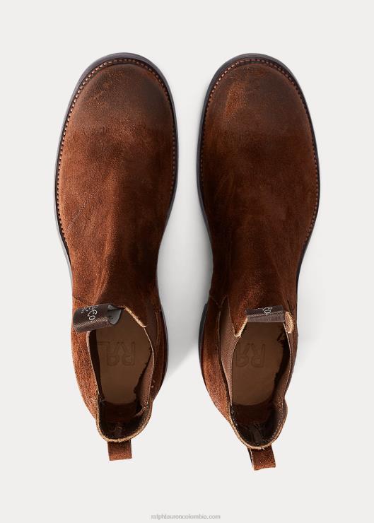 bota chelsea de ante hombres marrón Ralph Lauren 2XR2V2131