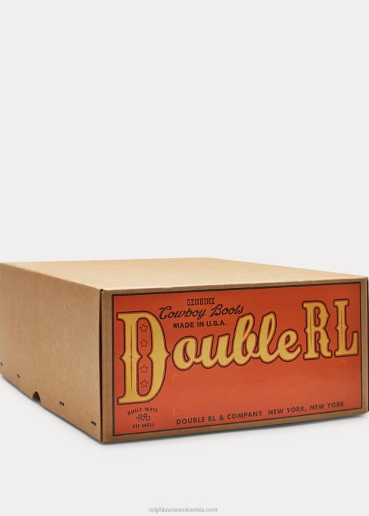 bota chelsea de piel bruñida a mano hombres negro Ralph Lauren 2XR2V2141