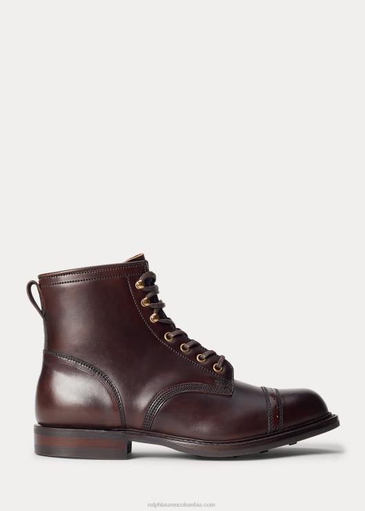 bota de cuero hombres marrón Ralph Lauren 2XR2V2139