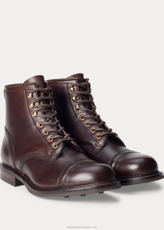 bota de cuero hombres marrón Ralph Lauren 2XR2V2139