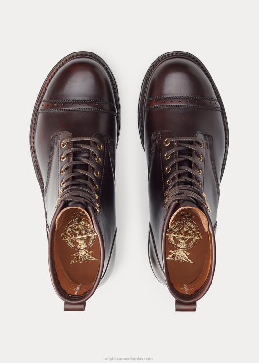 bota de cuero hombres marrón Ralph Lauren 2XR2V2139