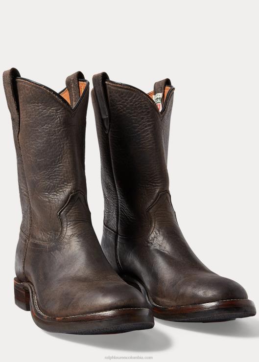bota de cuero hombres negro Ralph Lauren 2XR2V2132