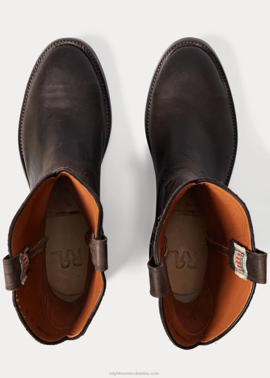 bota de cuero hombres negro Ralph Lauren 2XR2V2132