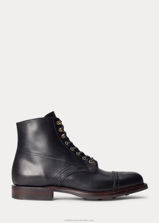bota de cuero hombres negro Ralph Lauren 2XR2V2138