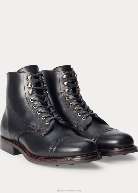 bota de cuero hombres negro Ralph Lauren 2XR2V2138