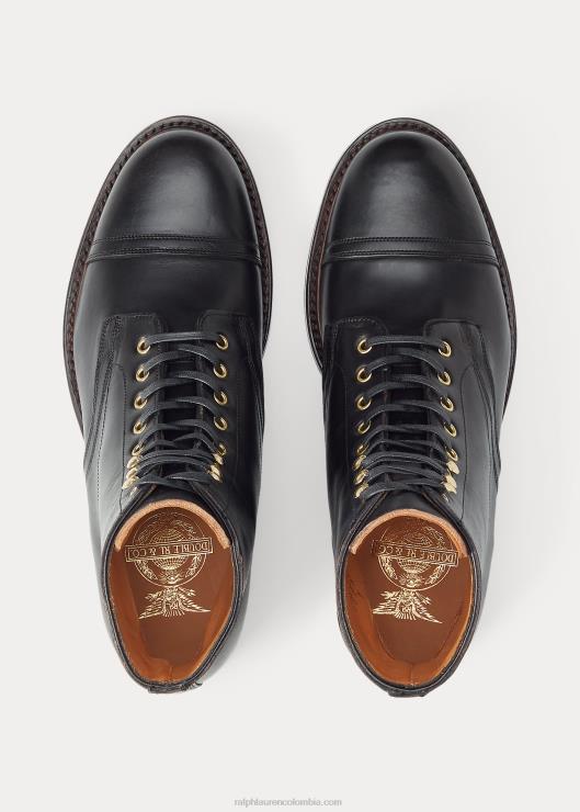bota de cuero hombres negro Ralph Lauren 2XR2V2138